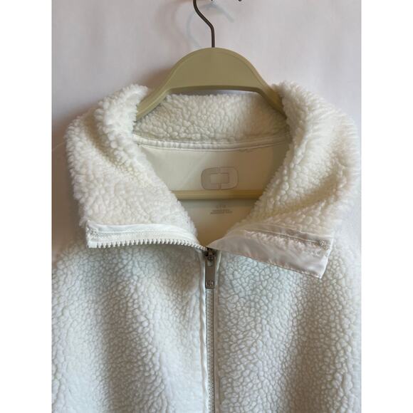 OGIO Ladies Luuma Sherpa Full-Zip Jacket Ivory Snow Color Size Large - Picture 6 of 12